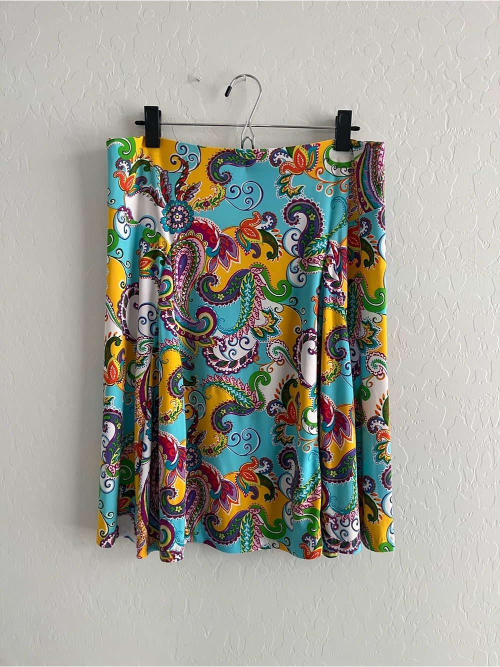 Ralph Lauren multicolored paisley print midi skirt